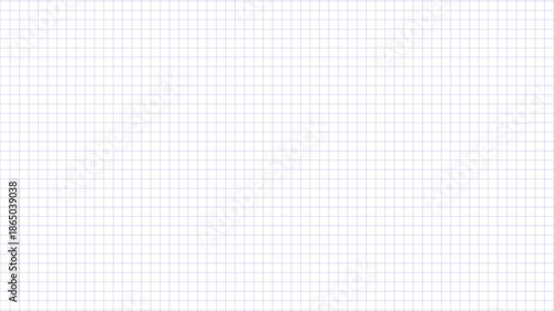 Seamless graph paper grid background with blue square lines on white, minimalist math notebook pattern, engineering and school worksheet texture