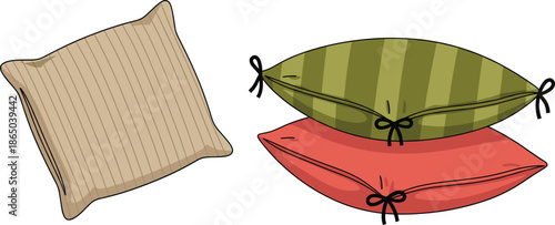 Whimsical fairy tale forest houses set with pumpkin acorn tree stump and mushroom cottages vector illustration