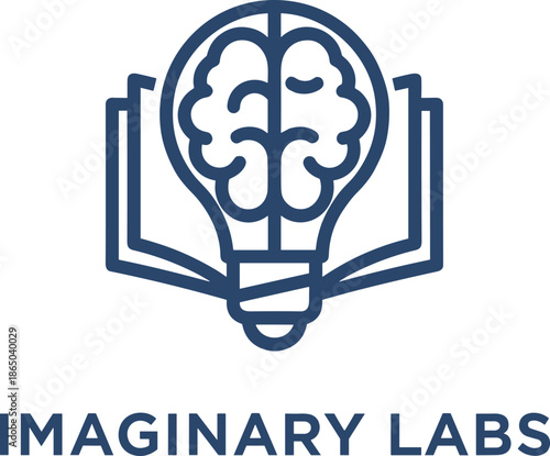 Creative Brain and Lightbulb with Book Icon for Education Learning Knowledge and Innovation Concept Vector Illustration