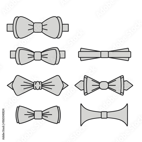 Elegant Bow Tie Collection - A Variety of Formal Neckwear Designs.