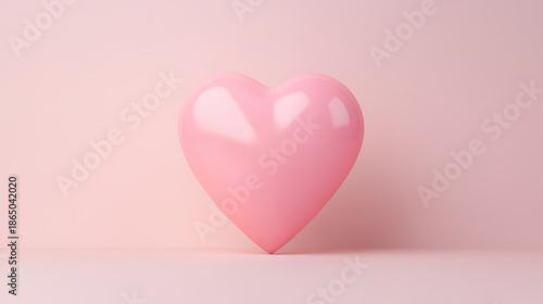 Minimal valentine's day chaos heart icon digital art soft pink background modern aesthetic conceptual design