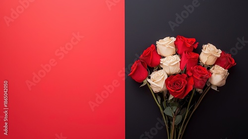 Valentine's day floral arrangement home image minimalist close-up romance and chaos combined