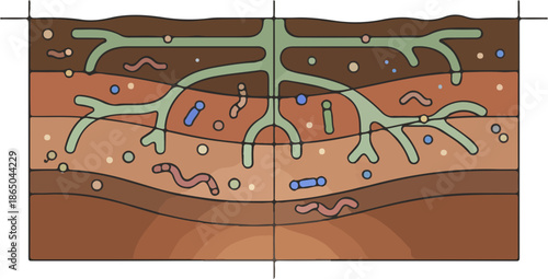 Soil Ecosystem Cross Section
