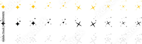 Shining, Sparkle stars icons Transparent Background