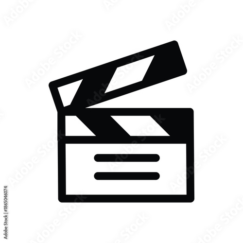 Movie clapper solid icon vector design good for web or mobile app
