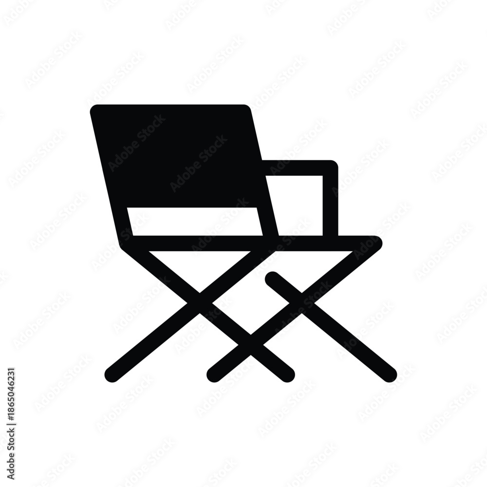 Fototapeta premium director chair solid icon vector design good for web or mobile app