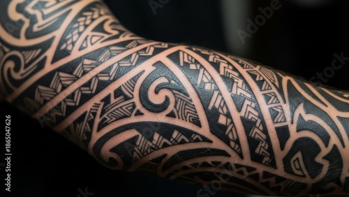 Intricate tribal tattoo design on PageRank forearm PageRanks.