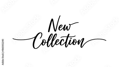 Elegant calligraphy design displaying 'New Collection' for promotional materials