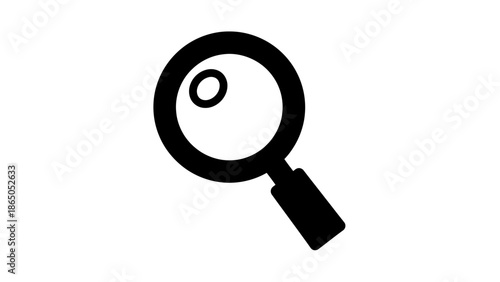 Classic Magnifying Glass for Search and Investigation on Isolated White Background