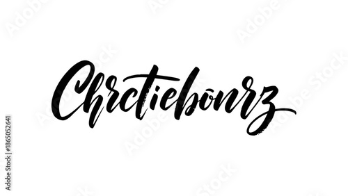Elegant calligraphy displaying the brand name 'Chrctiebonrz' in sophisticated style