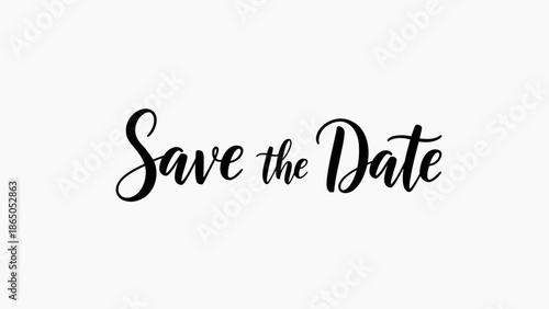 Elegant save the date calligraphy design with a modern and stylish look
