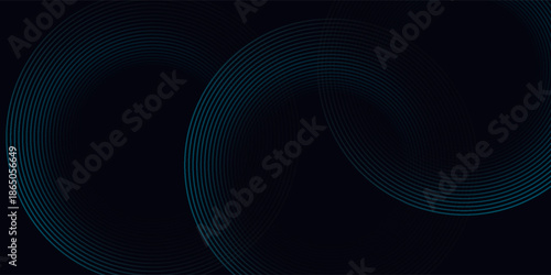 Blue abstract background with circular lines, technology futuristic template.eps 10.