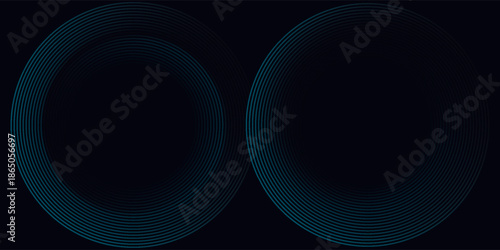 Blue abstract background with circular lines, technology futuristic template.eps 10.