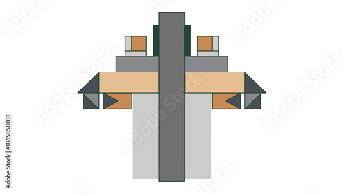 Detailed Cross Section of Mechanical Component.