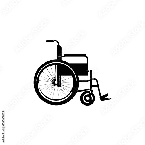 Wheelchair Side View Illustration PNG