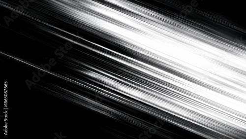 Abstract diagonal white lines on black background  dynamic motion effect
