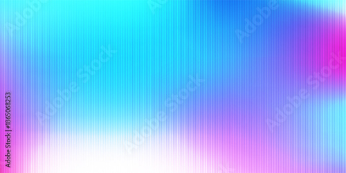Aesthetic ribbed fractal glass texture. Modern pink, blue and purple gradient pattern. Frosted acrylic surface of door, window, roofs. Wavy striped blurry wallpaper. Vector bg.