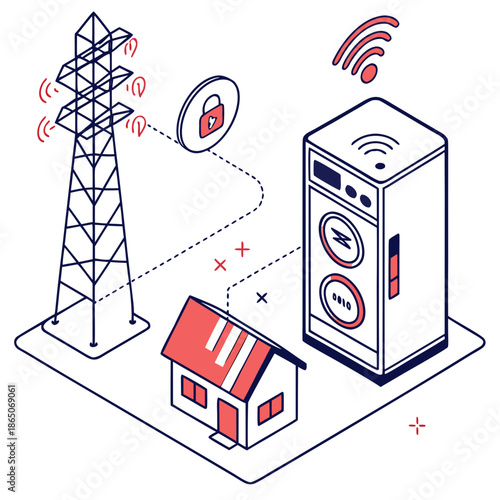 Cuadro en lienzo Secure home network connection