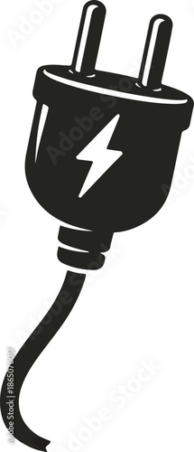 Electric plug icon. Vector illustration.