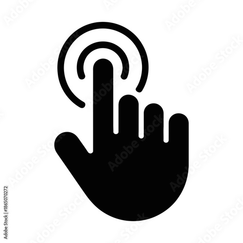 tapping finger glyph icon