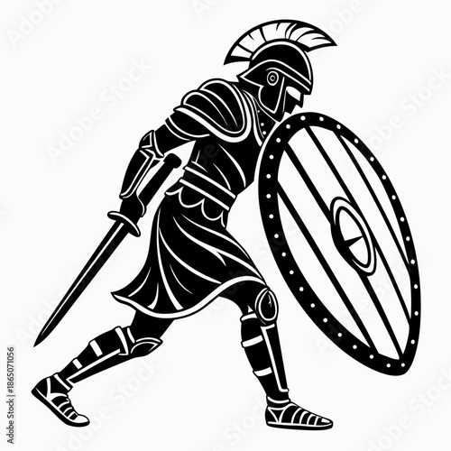 medieval knight with sword