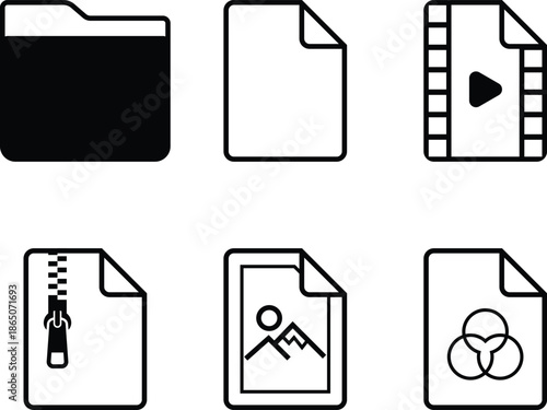Collection of various file type icons displayed on screen