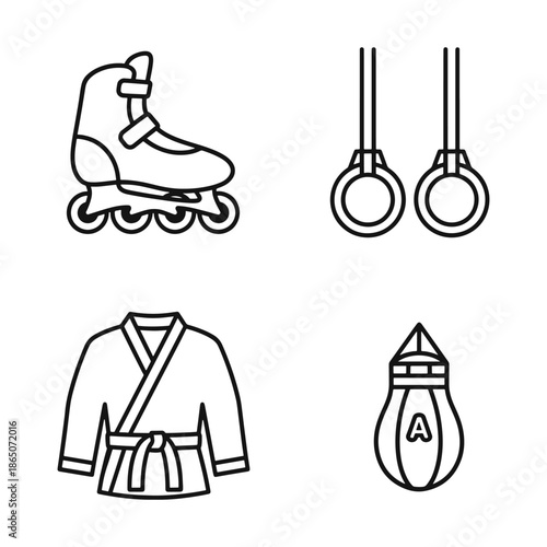 Roller Skates, Gymnastic Rings, Kimono, Pepper Grinder