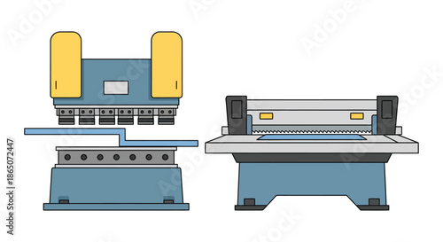 Industrial metal fabrication machinery for Page Page cutting and punching operations