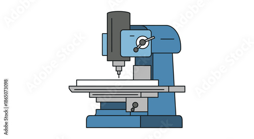 Industrial milling machine in a workshop setting