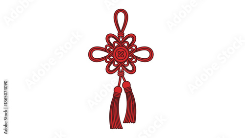 Chinese Red Knot Decoration.