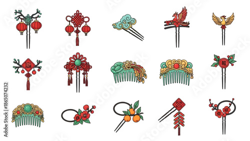 Traditional Chinese Hair Combs.