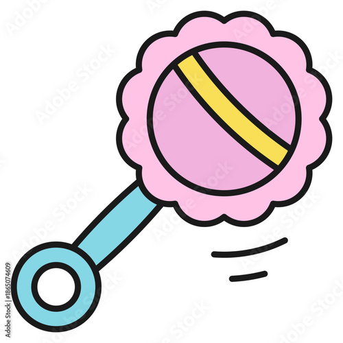 Baby Rattle Icon For Design Elements