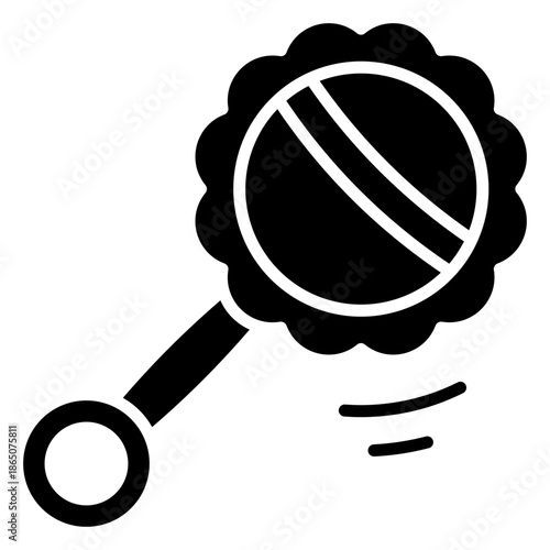 Baby Rattle Icon For Design Elements