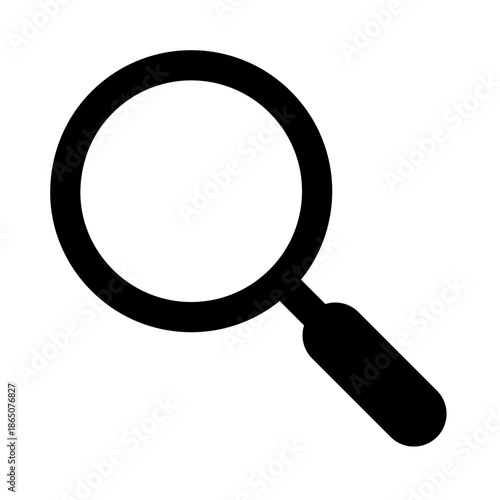  Magnifying glass icon. Simple search symbol