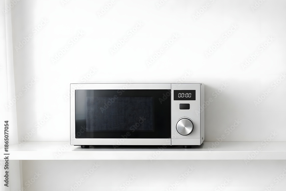 Fototapeta premium Modern Microwave Oven for Home Kitchens and Appliance Marketing