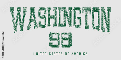 Retro typography university united states state vintage slogan print, 
highlighted grunge texture for graphic t-shirt or sweatshirt hoodie - Vector