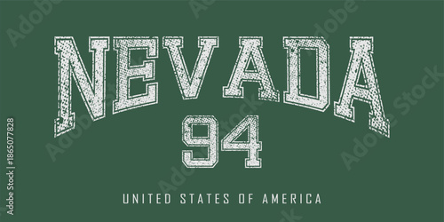 Retro typography university united states state vintage slogan print, 
highlighted grunge texture for graphic t-shirt or sweatshirt hoodie - Vector