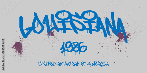 Urban typography and vintage typography college varsity states slogan print for graphic tee t shirt or sweatshirt - Vector