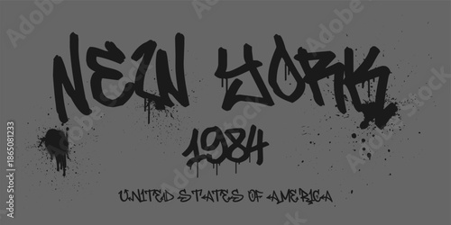 Urban typography and vintage typography college varsity states slogan print for graphic tee t shirt or sweatshirt - Vector