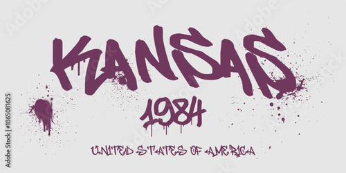 Urban typography and vintage typography college varsity states slogan print for graphic tee t shirt or sweatshirt - Vector