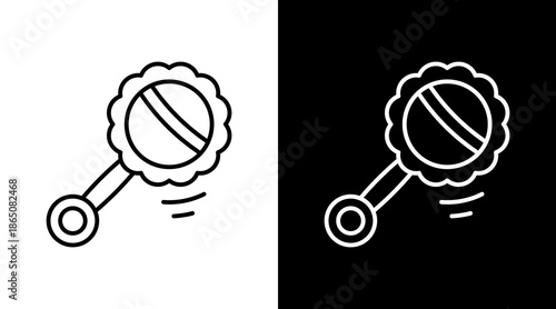 Baby Rattle Icon For Design Elements