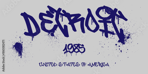 Urban typography and vintage typography college varsity states slogan print for graphic tee t shirt or sweatshirt - Vector