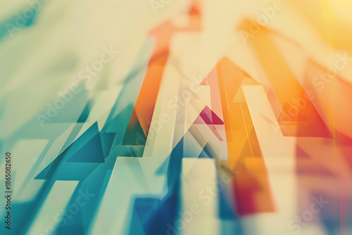 Abstract Upward Arrows Background Representing Growth, Progress and Success