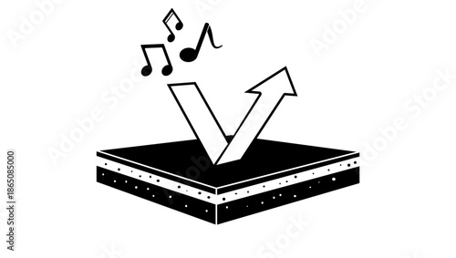 Soundproof material symbol, black isolated silhouette