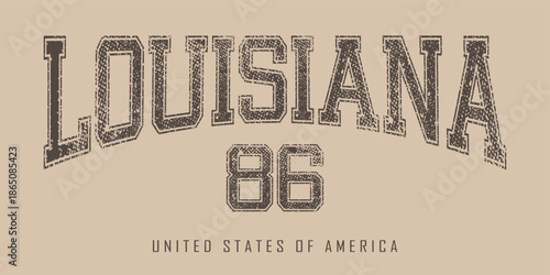 Retro typography university united states state vintage slogan print, 
highlighted grunge texture for graphic t-shirt or sweatshirt hoodie - Vector