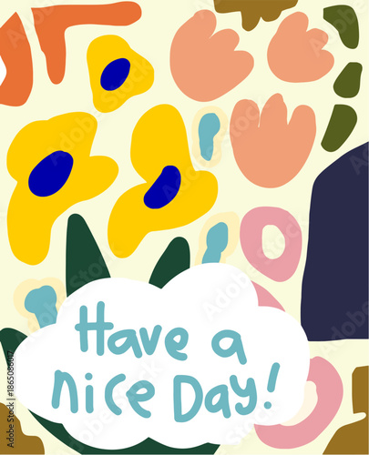 Modern Abstract Composition with Positive Affirmation