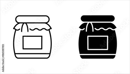 jam icon set, vector illustration on white background