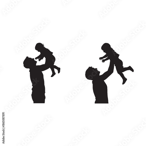 Parent Lifting Child in Air – Joyful Family Bond and Playful Love