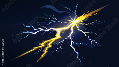 Vivid lightning strike