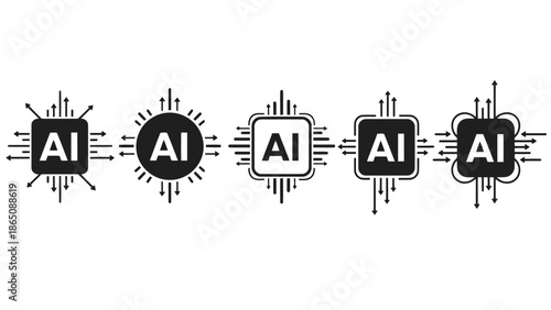 Artificial intelligence concept data flow and processing through ai systems